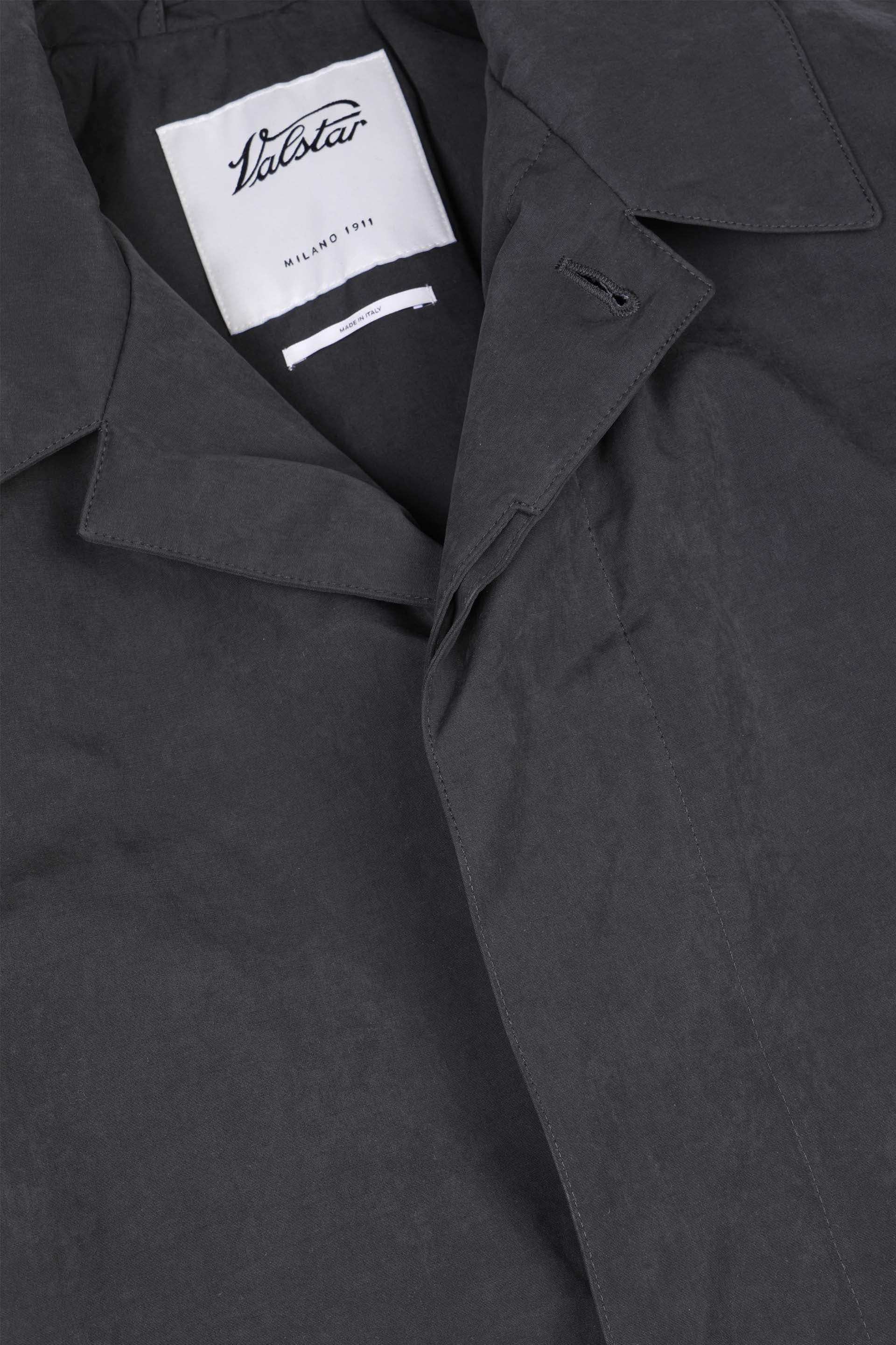 TRENCH COAT MILANO, TESSUTO MISTO COTONE CERATO WR, IMBOTTITO - Fumo di londra