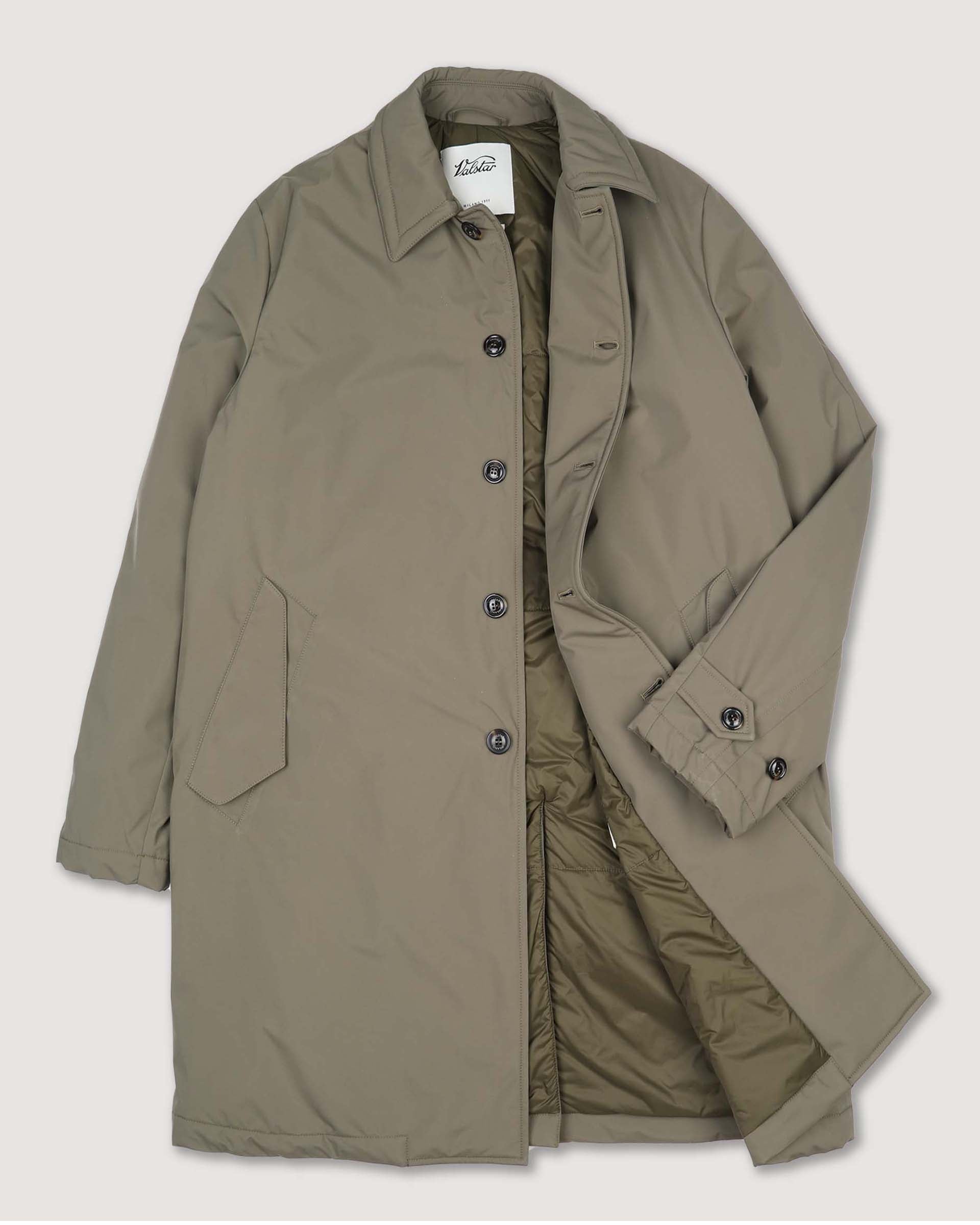 UOMO-OVERCOAT IN TESSUTO MICROFIBRA WATER-PROOF TRASPIRANTE ,IMBOTTITO, FODERA TRAPUNTATA - Cappero