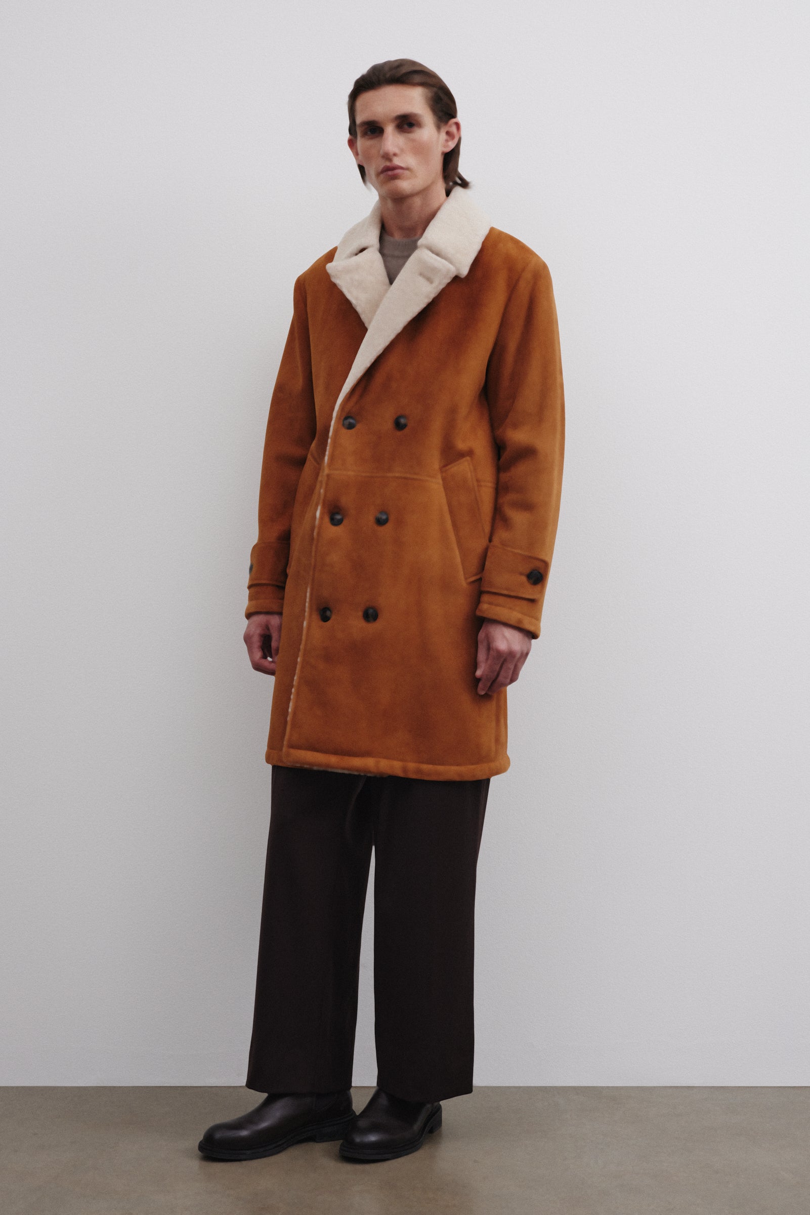 CAPPOTTO CHARLES IN MONTONE - Sandal/naturale