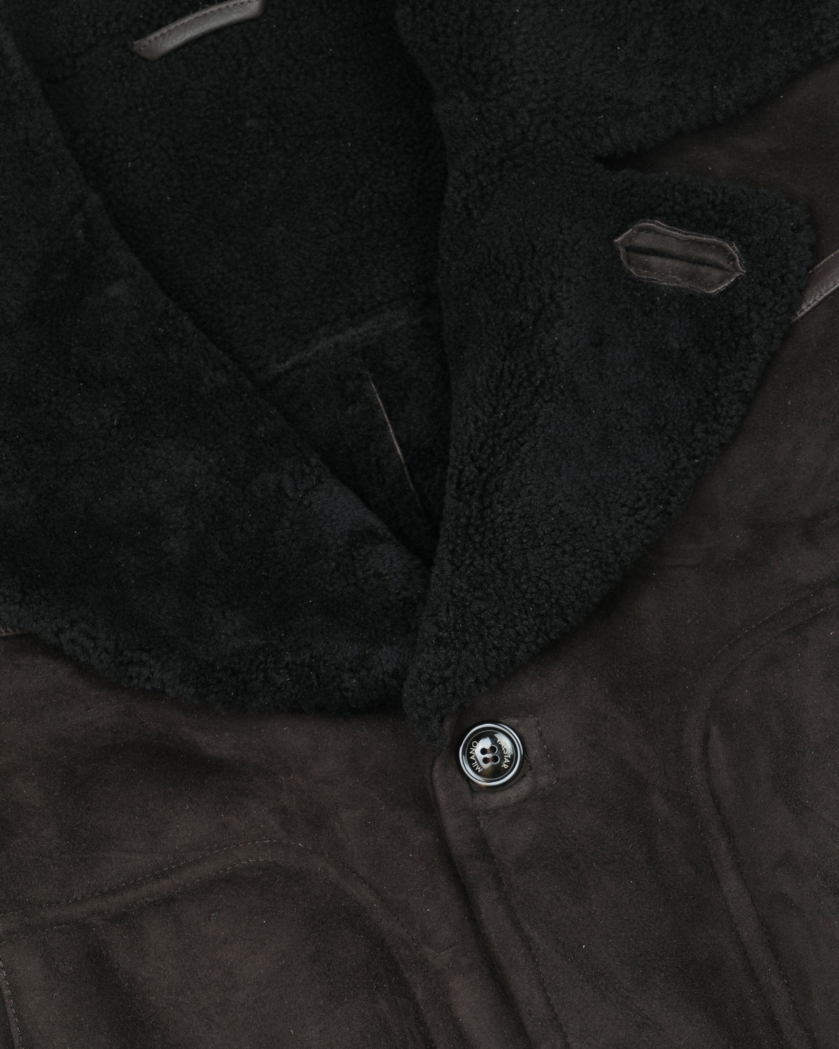 Giaccone Burton in montone suede. Marrone - Testa di moro/moro sc.