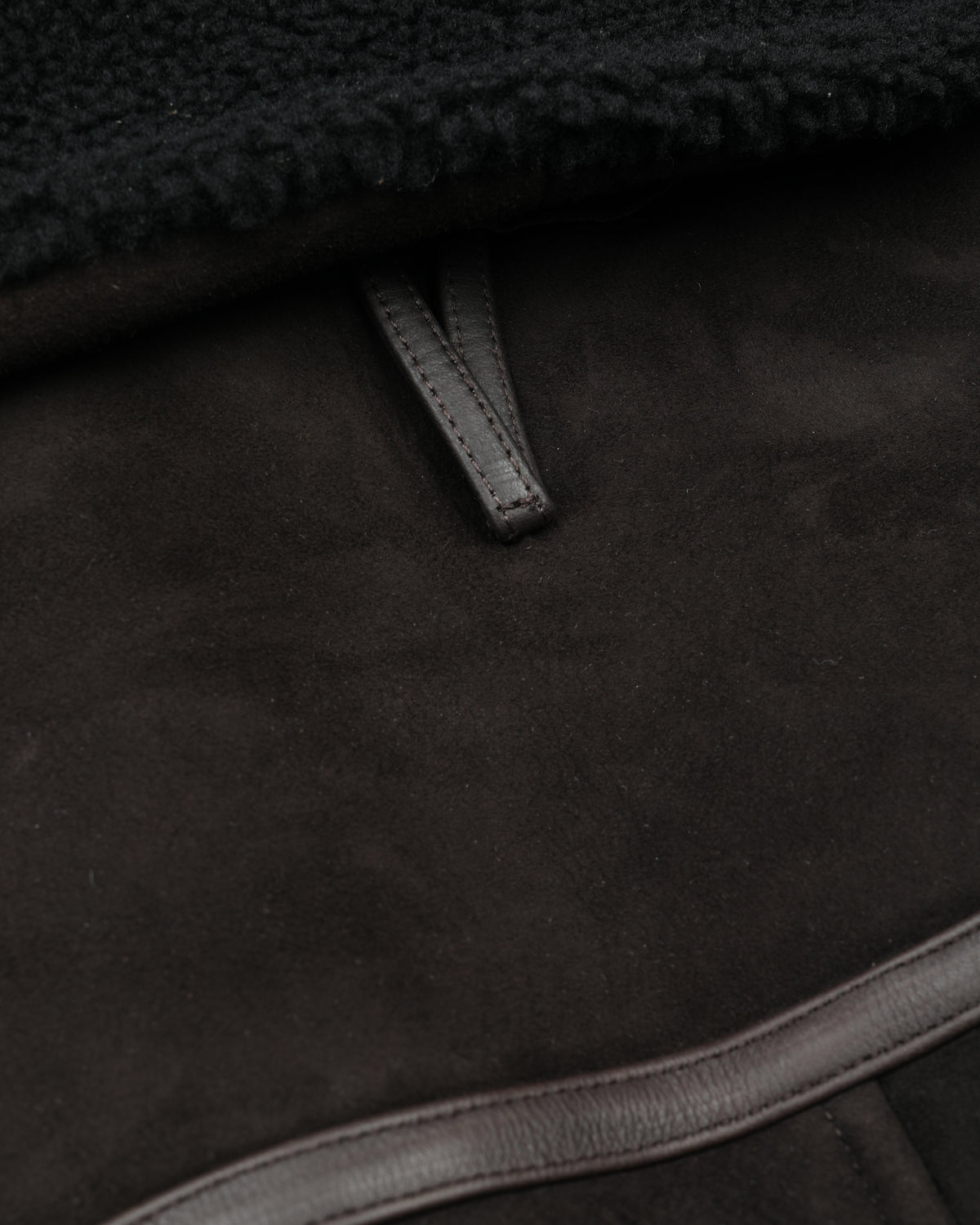 Giaccone Burton in montone suede. Marrone - Testa di moro/moro sc.