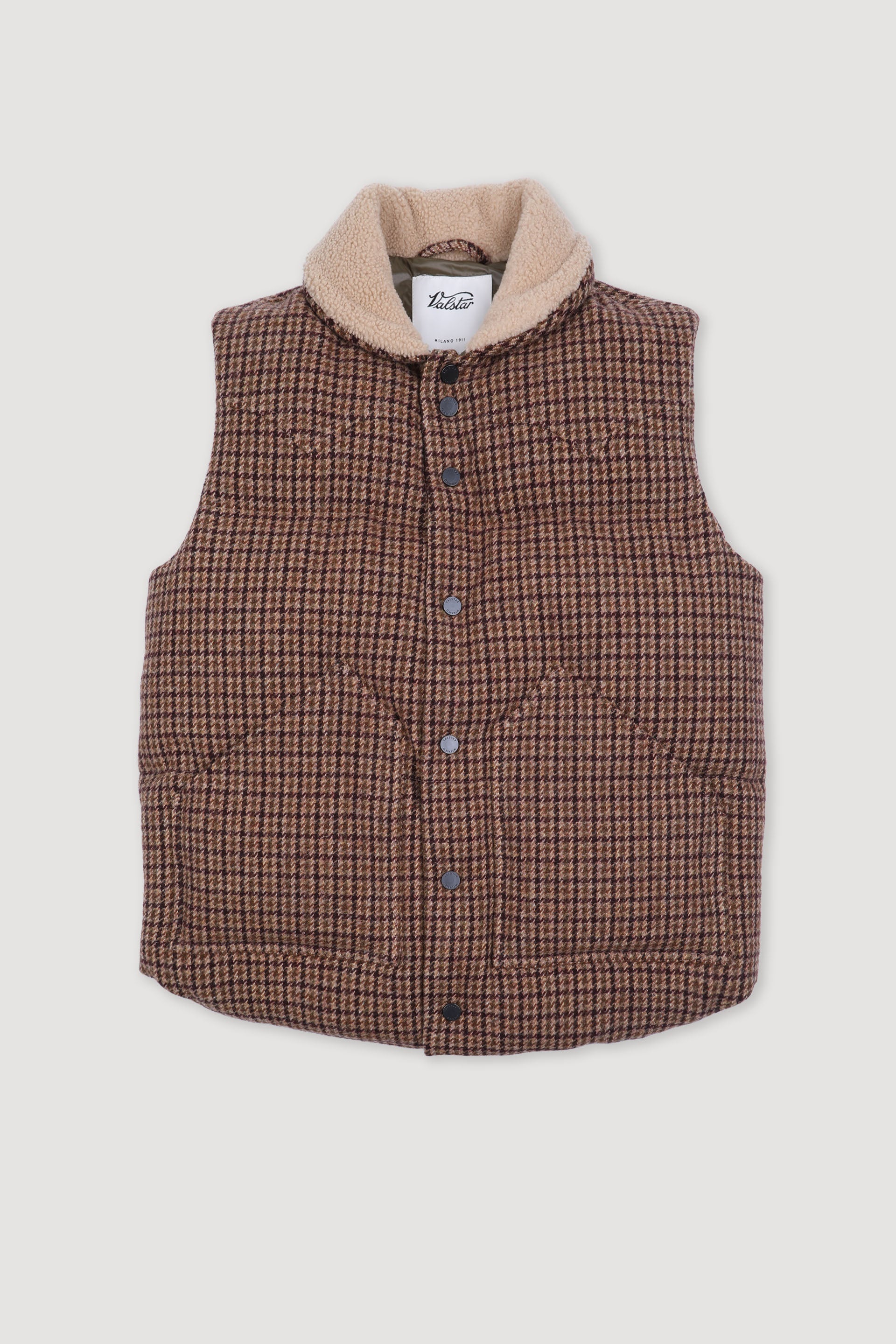 VEST - Honey/bordeaux/brown