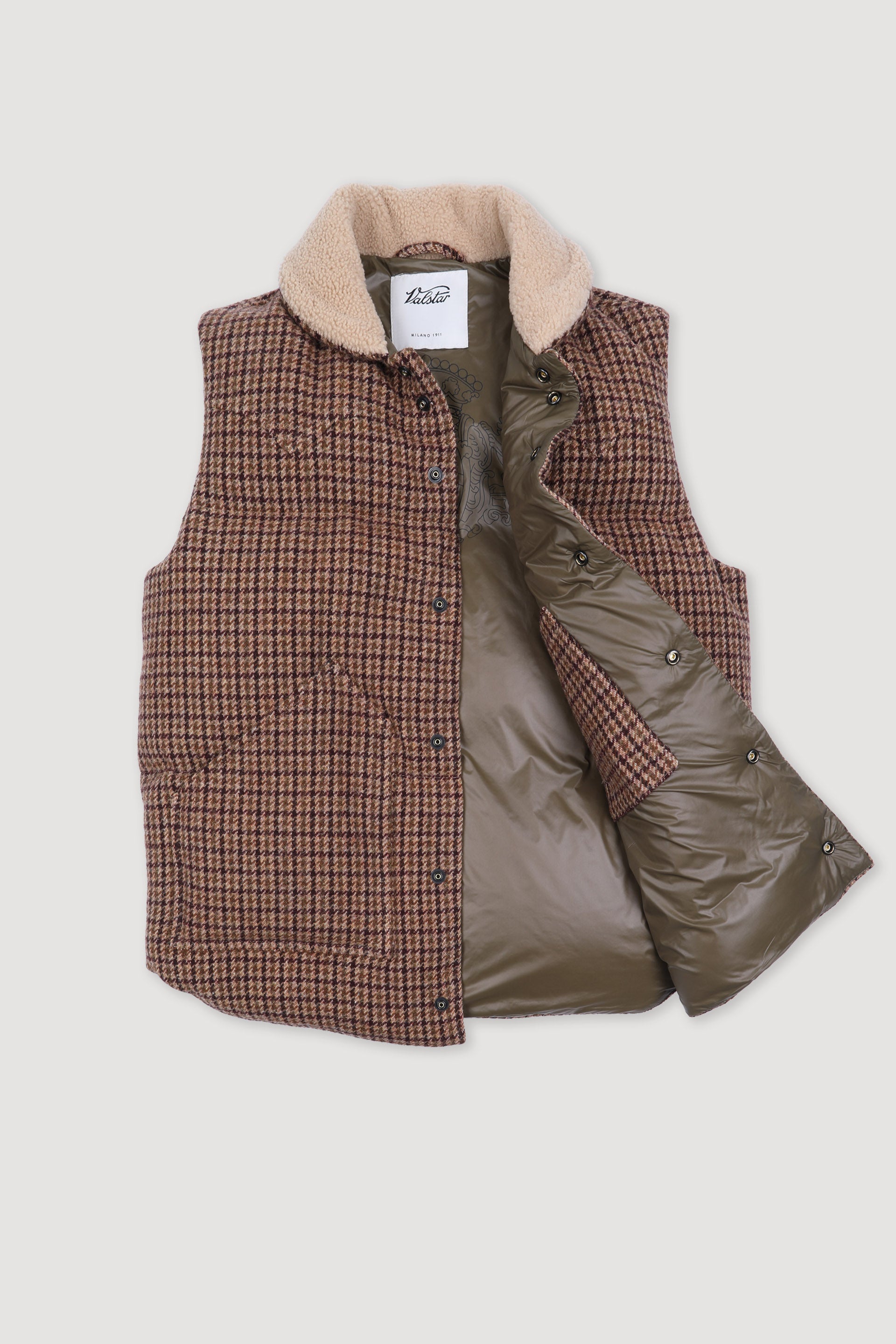 VEST - Honey/bordeaux/brown