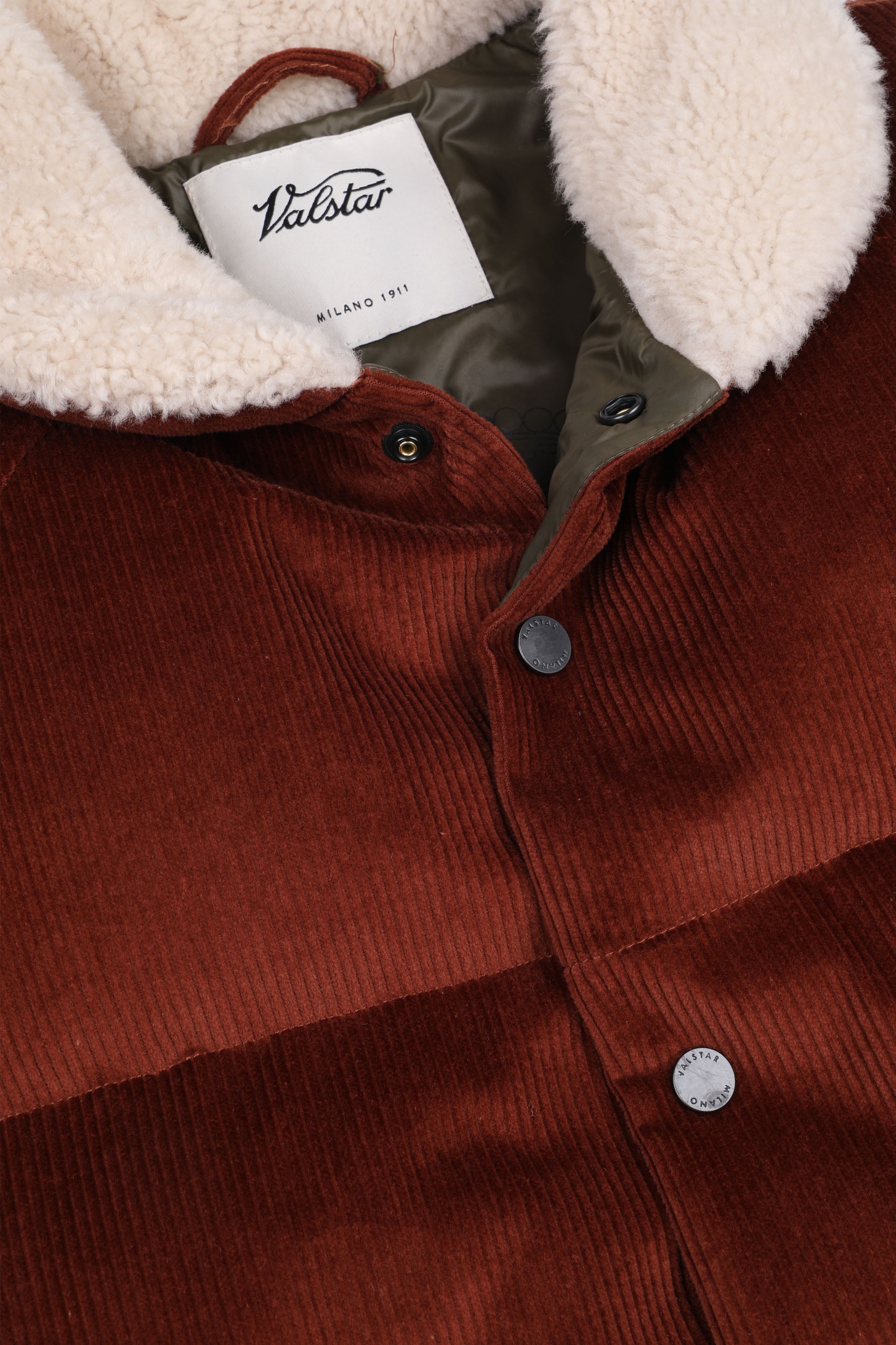 GILET IMBOTTITO IN PIUMA, VELLUTO STRETCH, COLLO IN MONTONE - Terra di siena