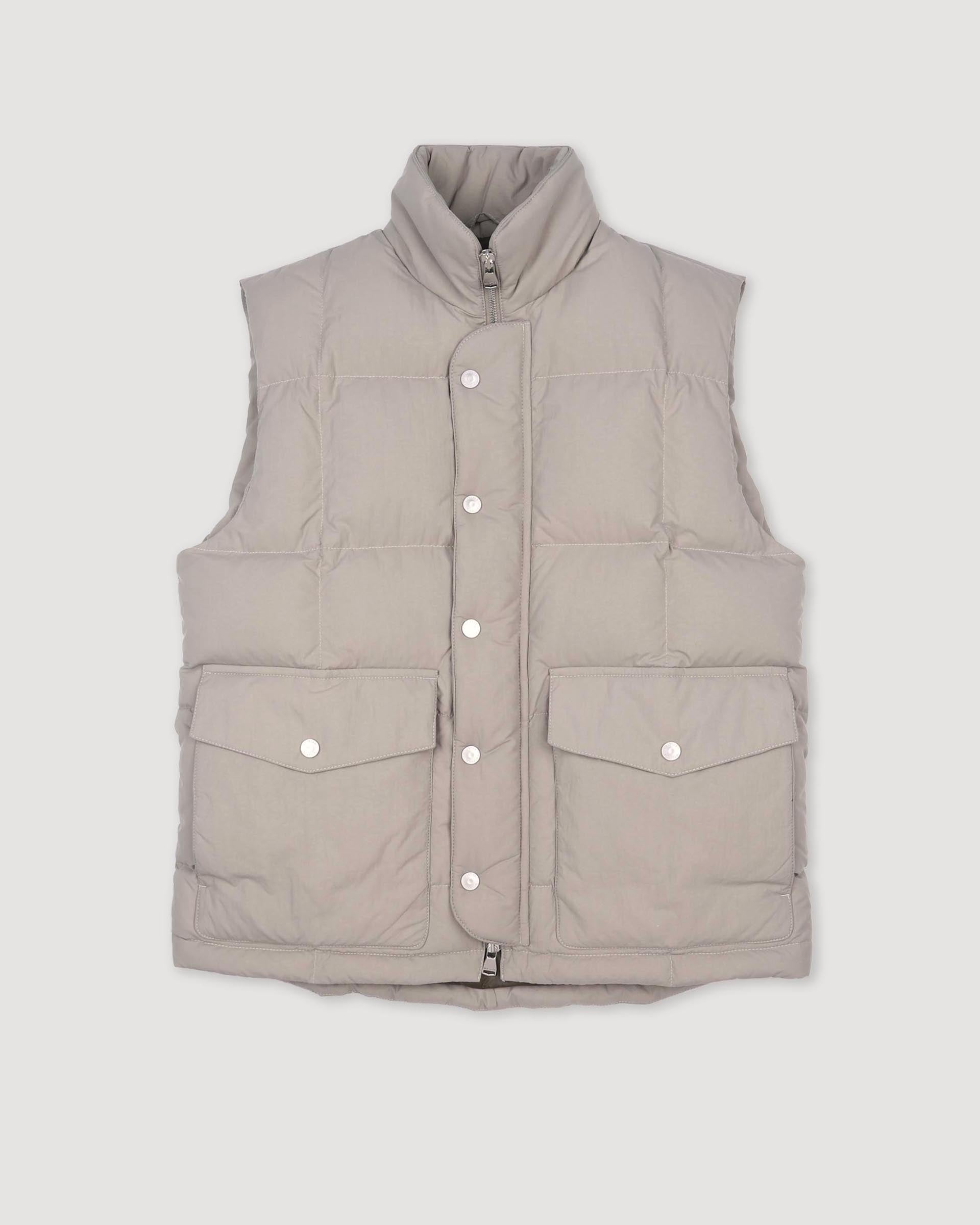 Smanicato Oliver in tessuto tecnico water repellent, imbottito in piuma. Beige - Sughero