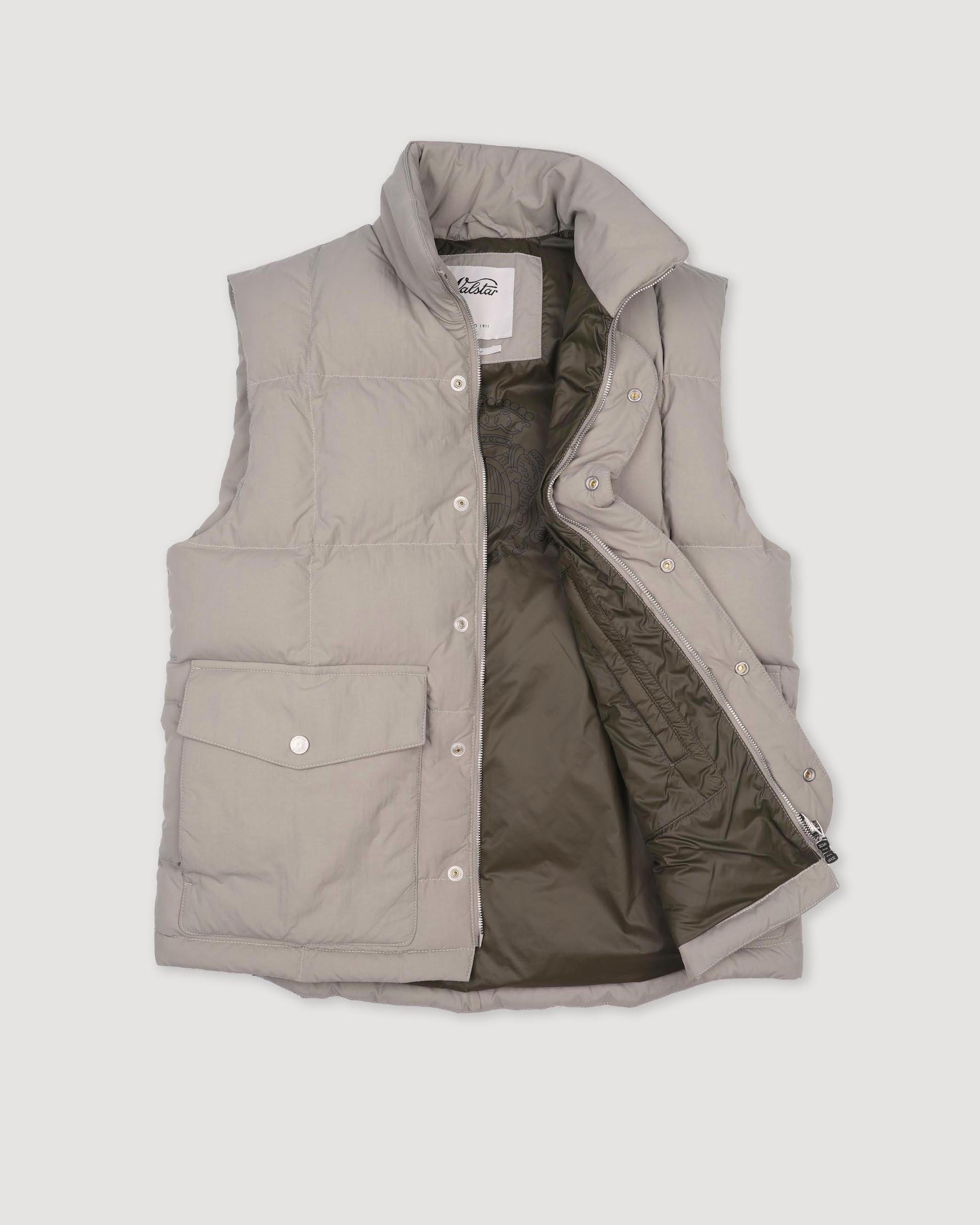Smanicato Oliver in tessuto tecnico water repellent, imbottito in piuma. Beige - Sughero