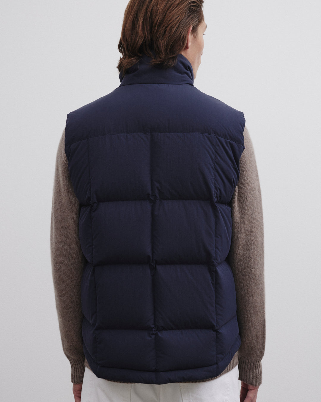 45RPM ダウンベスト 2 MARINE vintage umi NAVY Oliver goose down vest in water-repellent technical fabric. Blue - Nav