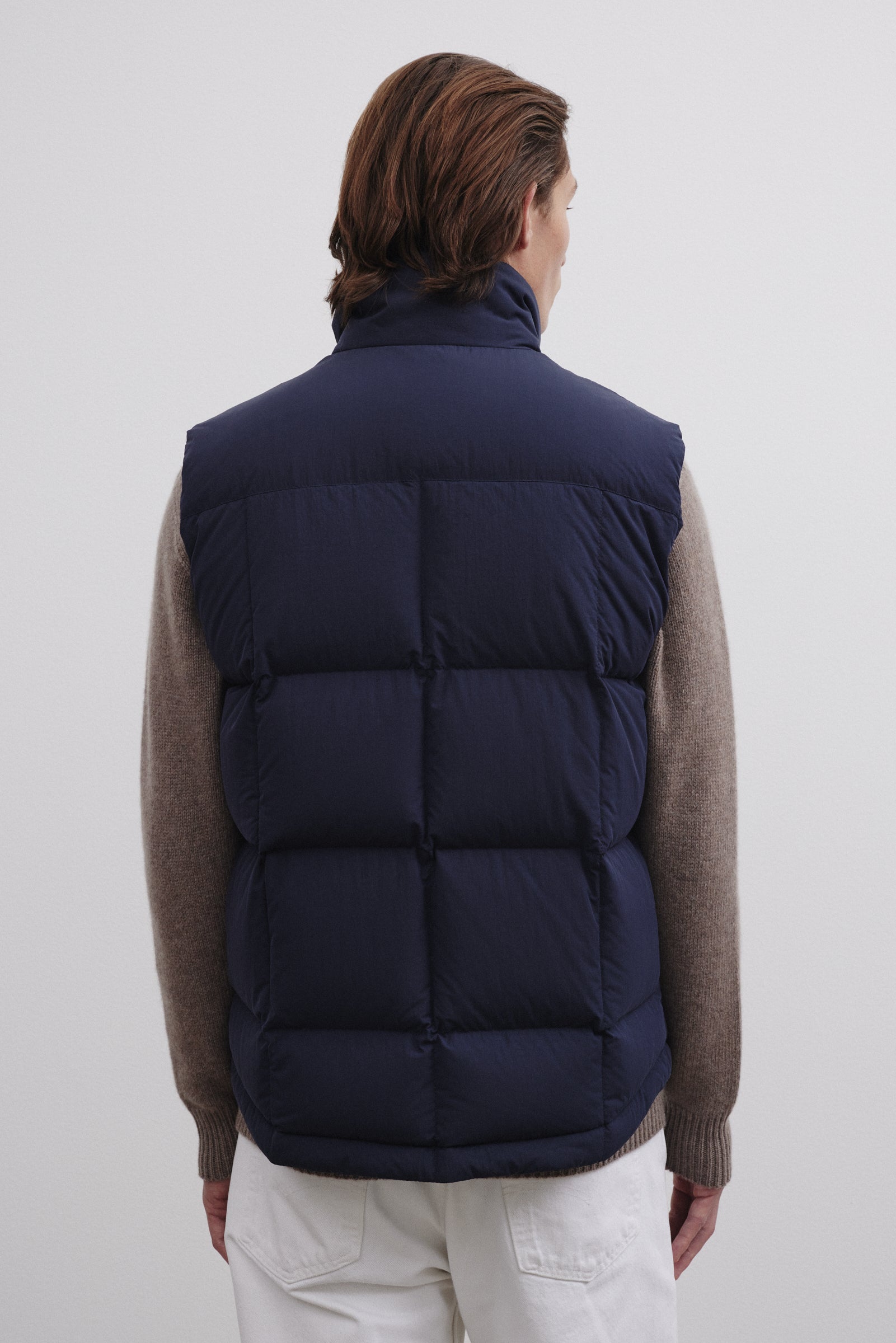 OLIVER GIUBBOTTO SENZA MANICHE IMBOTTITO IN PIUMA, NYLON WR - Navy blue