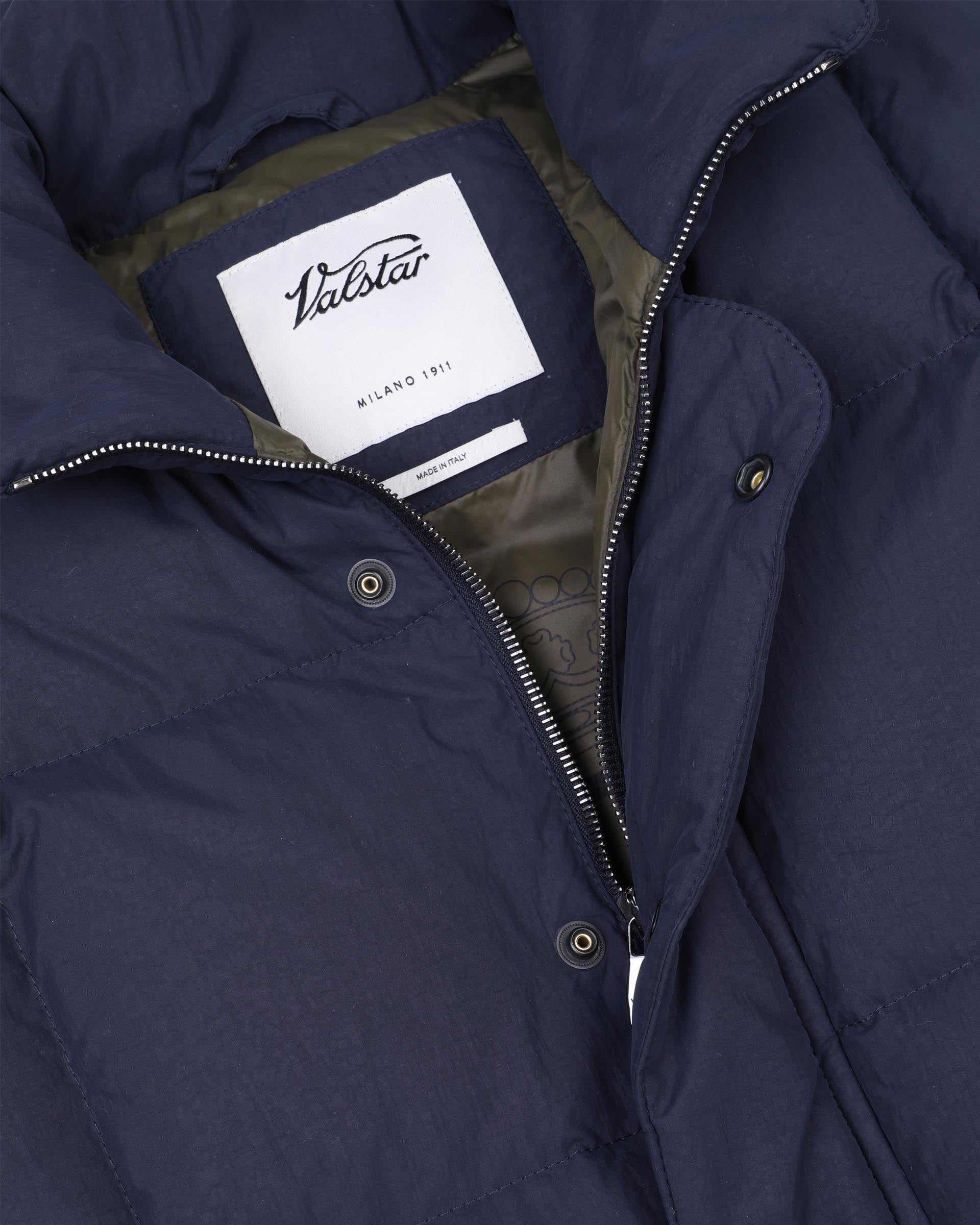 Smanicato Oliver in tessuto tecnico water repellent, imbottito in piuma. Blu - Navy