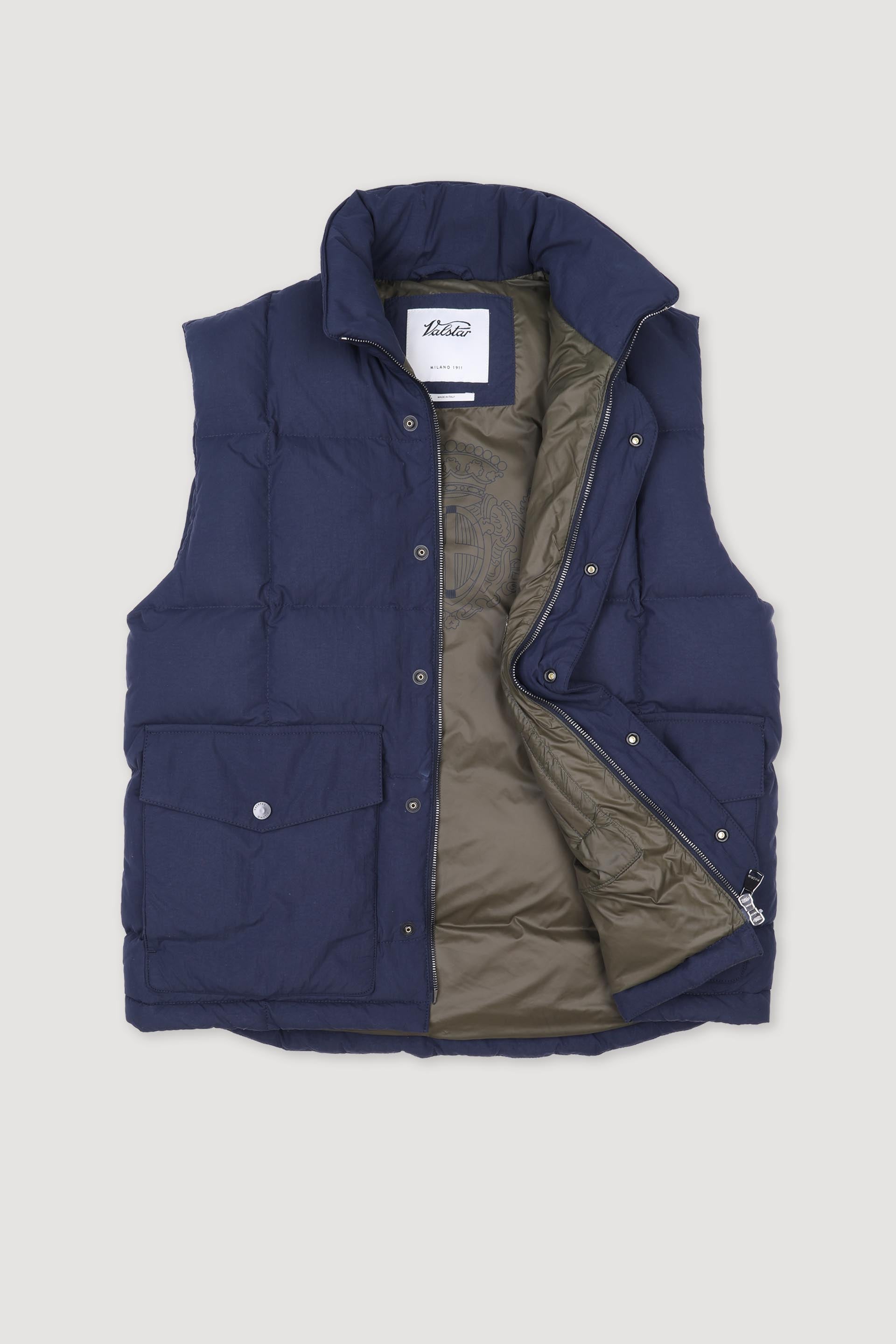 OLIVER GIUBBOTTO SENZA MANICHE IMBOTTITO IN PIUMA, NYLON WR - Navy blue