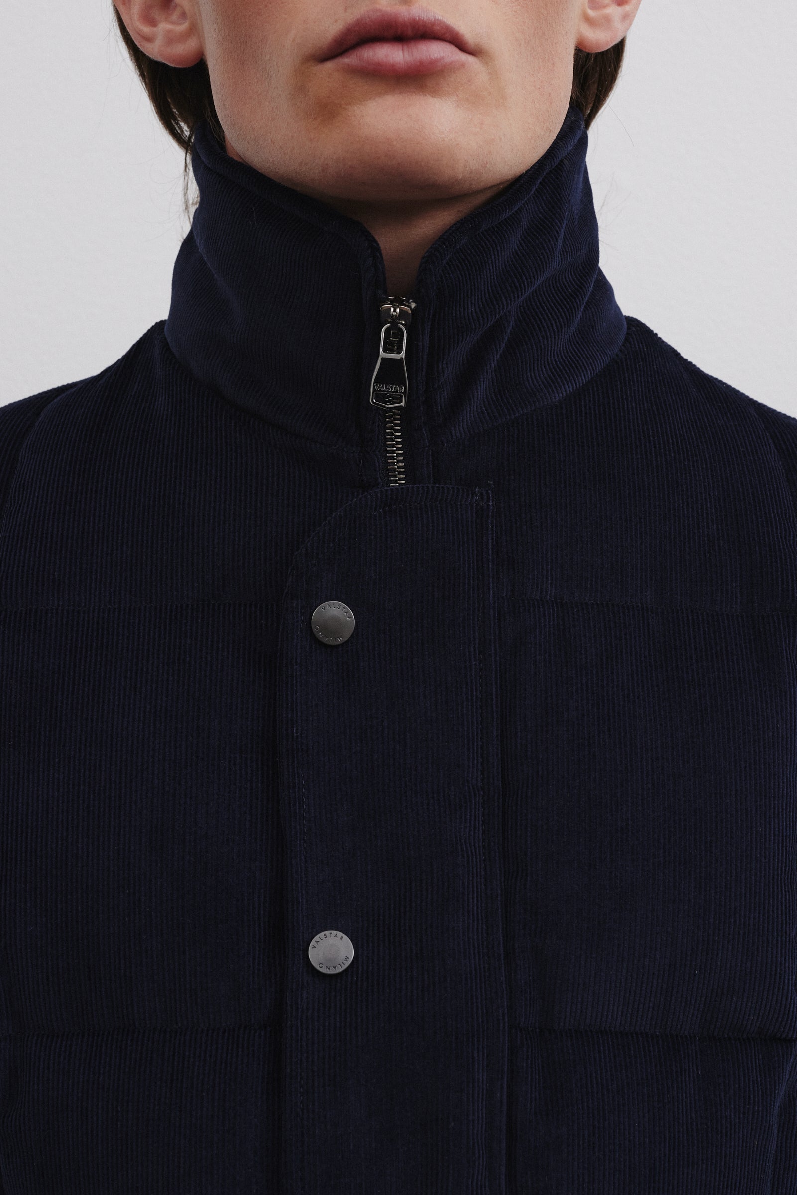 OLIVER GIUBBOTTO SENZA MANICHE IMBOTTITO IN PIUMA, VELLUTO - Navy blue