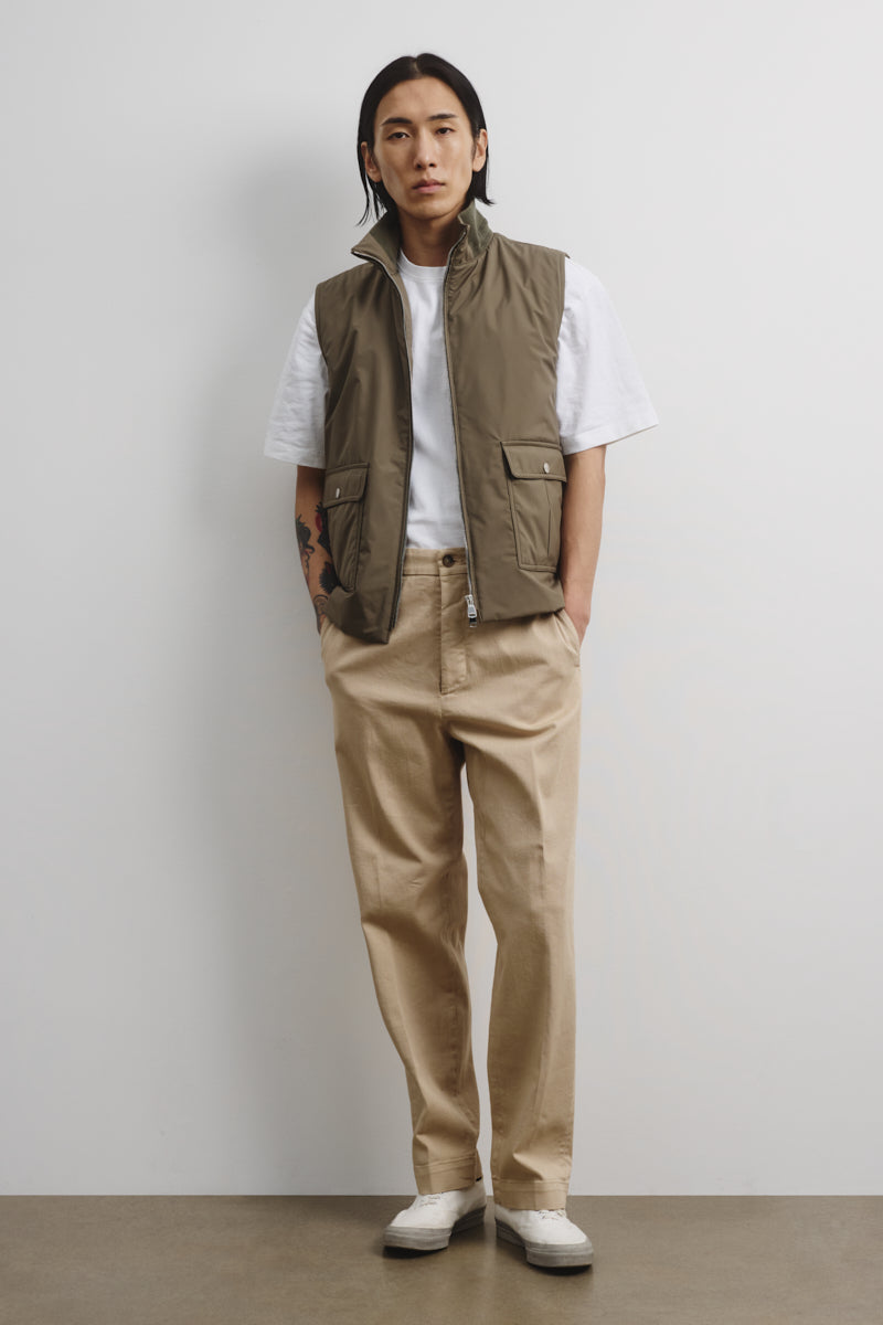 Gilet Caddy in microfibra accoppiata a 3 strati, waterproof. Verde - Cappero