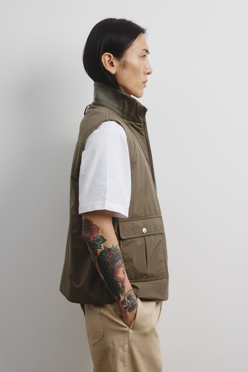 Gilet Caddy in microfibra accoppiata a 3 strati, waterproof. Verde - Cappero