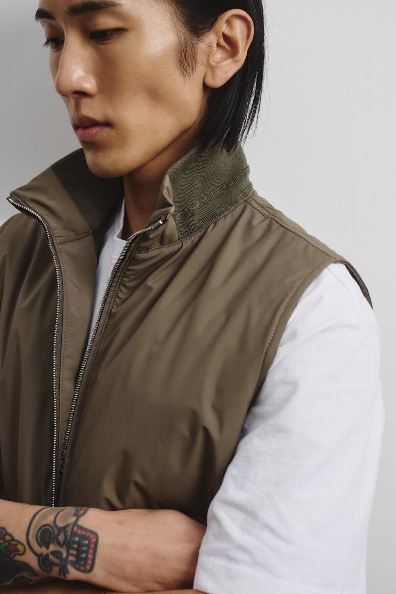 Gilet Caddy in microfibra accoppiata a 3 strati, waterproof. Verde - Cappero