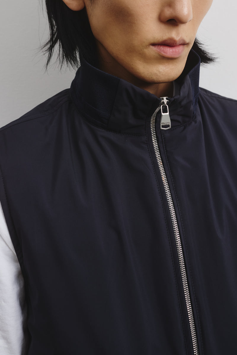 Gilet Caddy in microfibra accoppiata a 3 strati, waterproof. - Navy blue