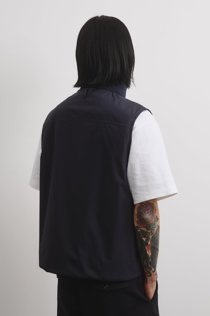 Gilet Caddy in microfibra accoppiata a 3 strati, waterproof. - Navy blue