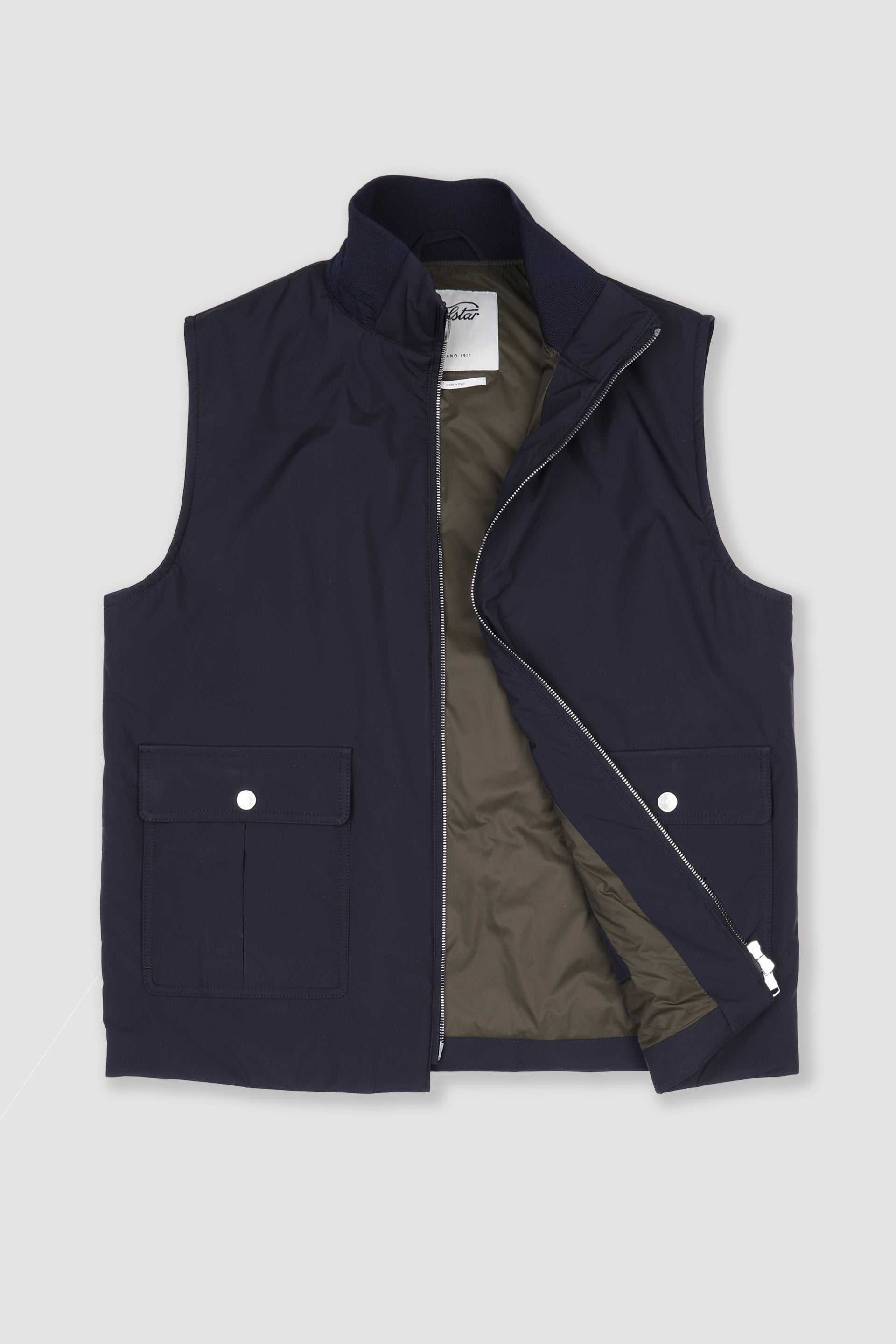 Gilet Caddy in microfibra accoppiata a 3 strati, waterproof. - Navy blue