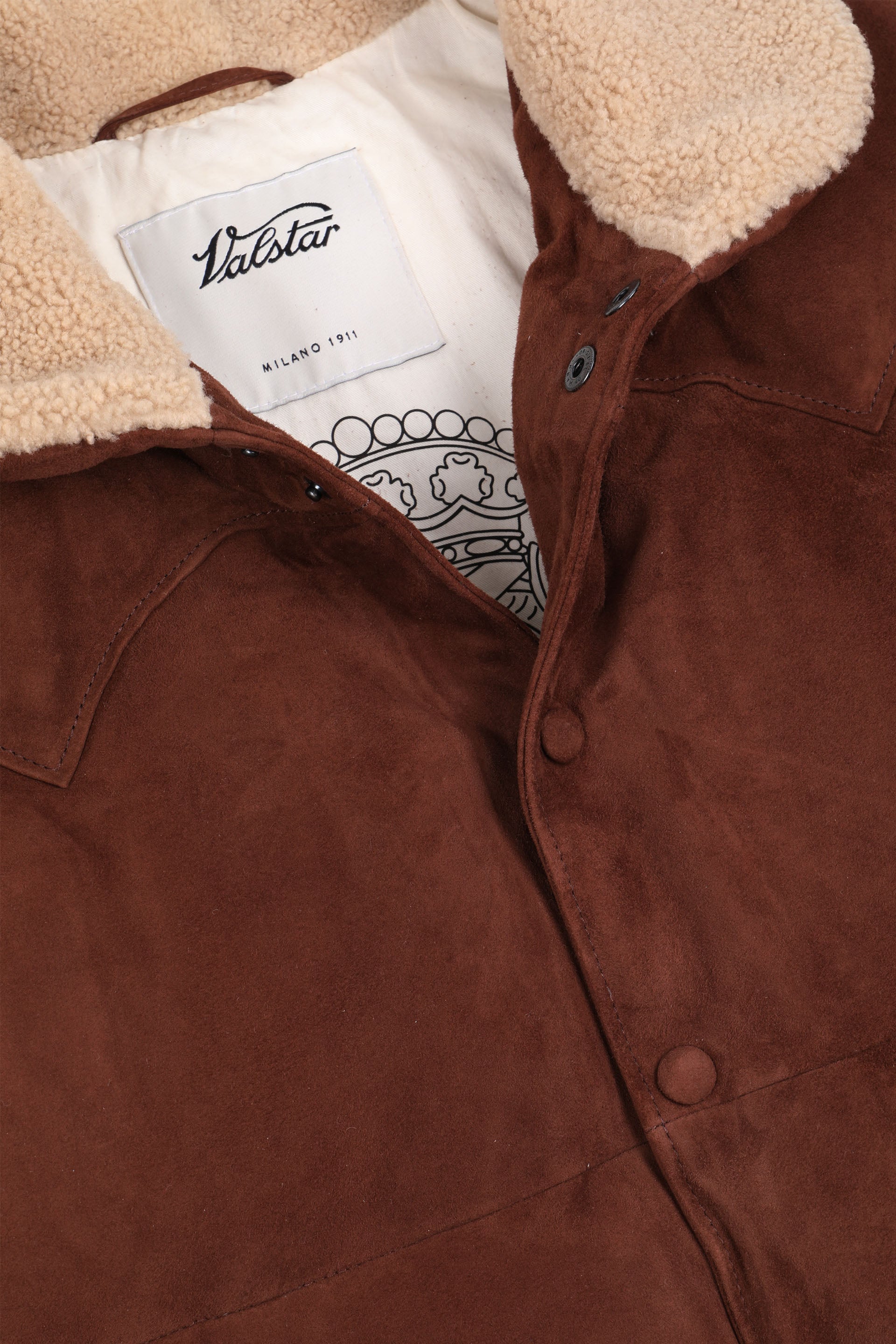 GILET IMBOTTITO PIUMA, SUEDE - Burnt red