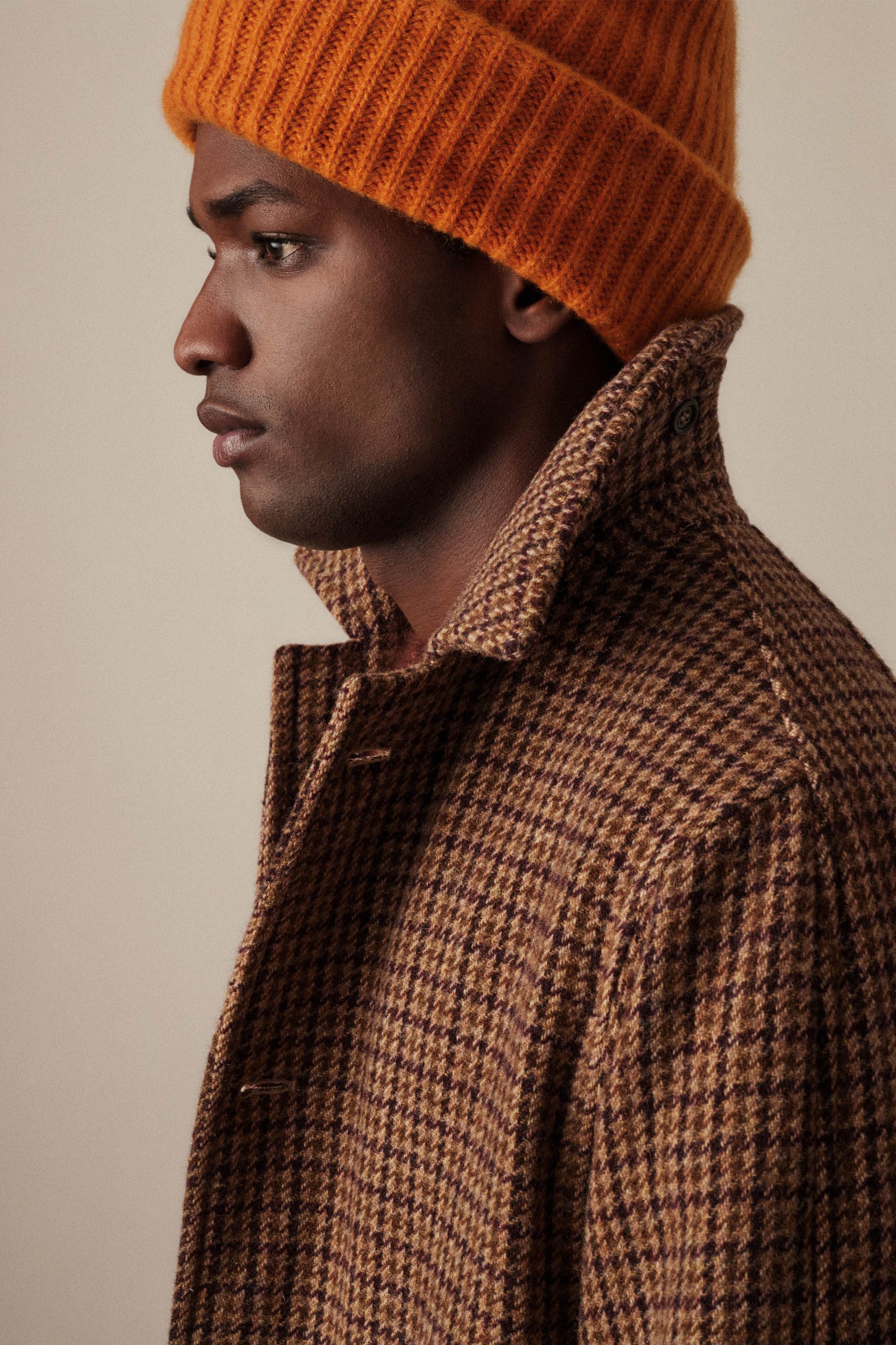 BERRETTO MAGLIA INGLESE CASHMERE - Toffee
