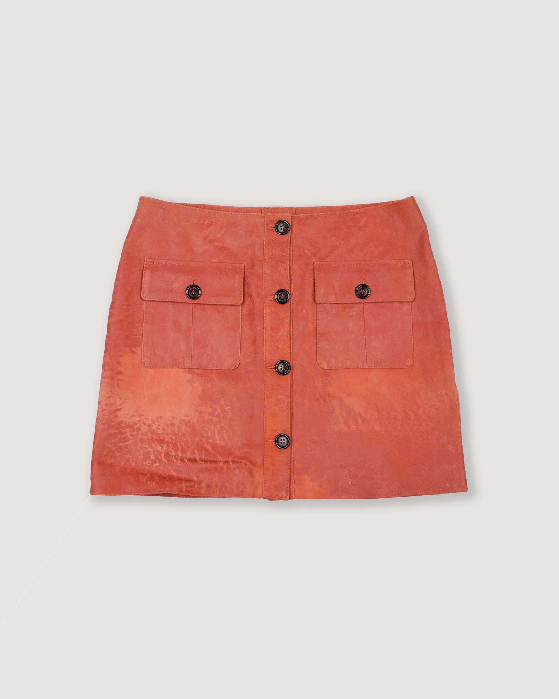 DONNA-MINIGONNA ( VALSTARINA ) IN NAPPA CRACK, FODERATA - Chili