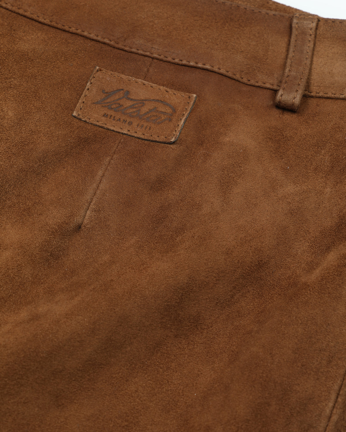 Gonna tubino in light suede effetto vintage. Marrone - Tabacco