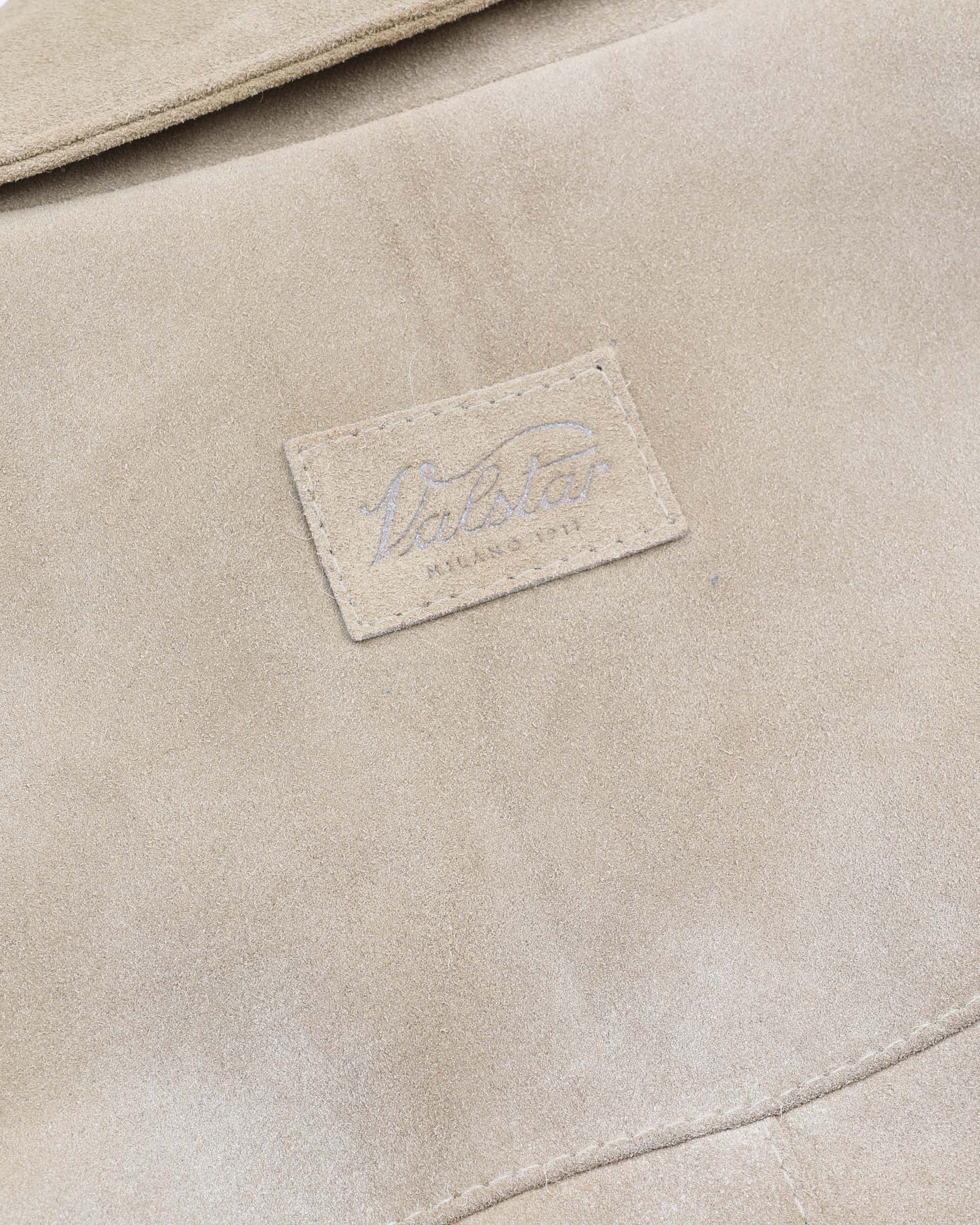 DONNA-VALSTARINO CROPPED CON BOTTONI IN CROSTA, BORDI FONDO E POLSI IN MAGLIA, FODERATO - Sabbia