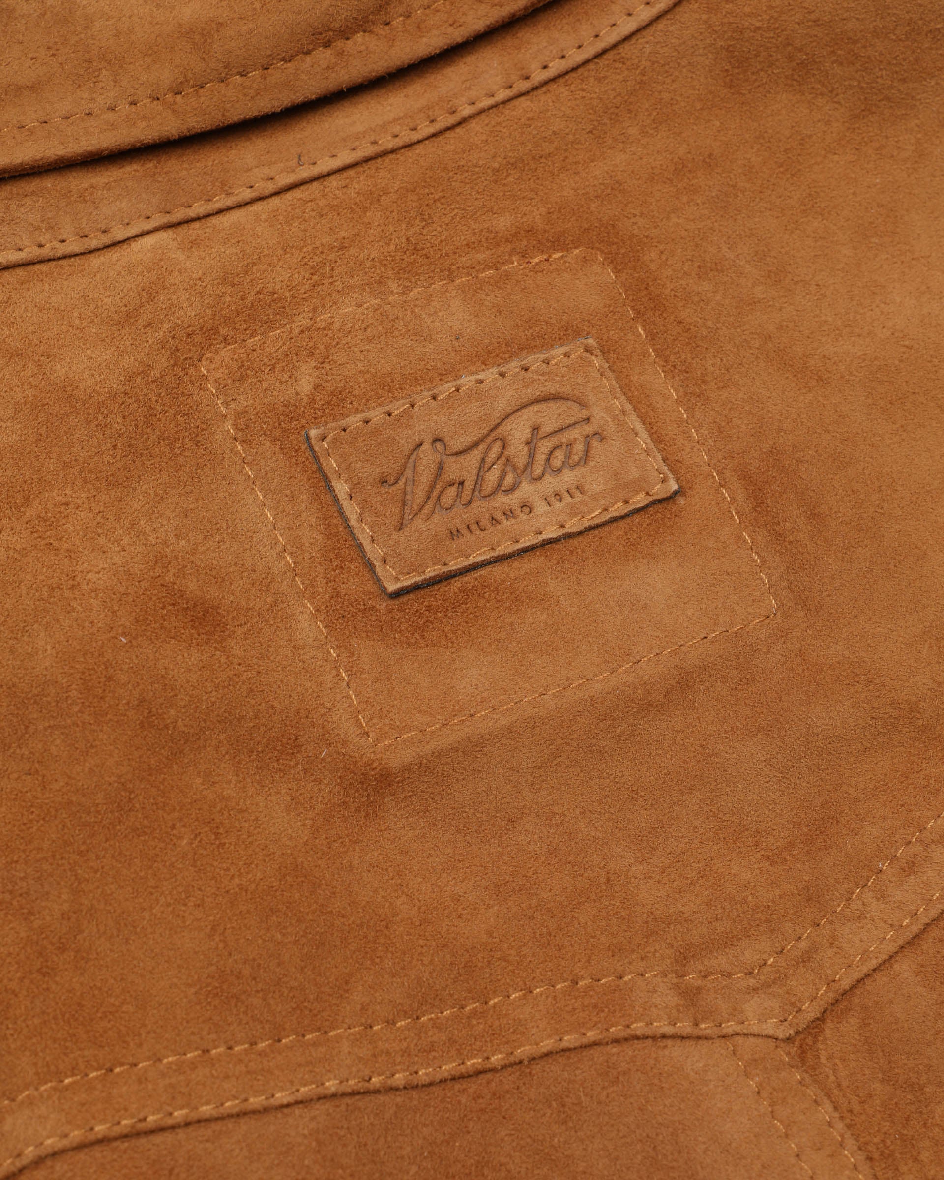 DONNA-WESTERN SHIRT OVER FIT  CON BOTTONI IN SUEDE PIENO FIORE, SFODERATA - Avana