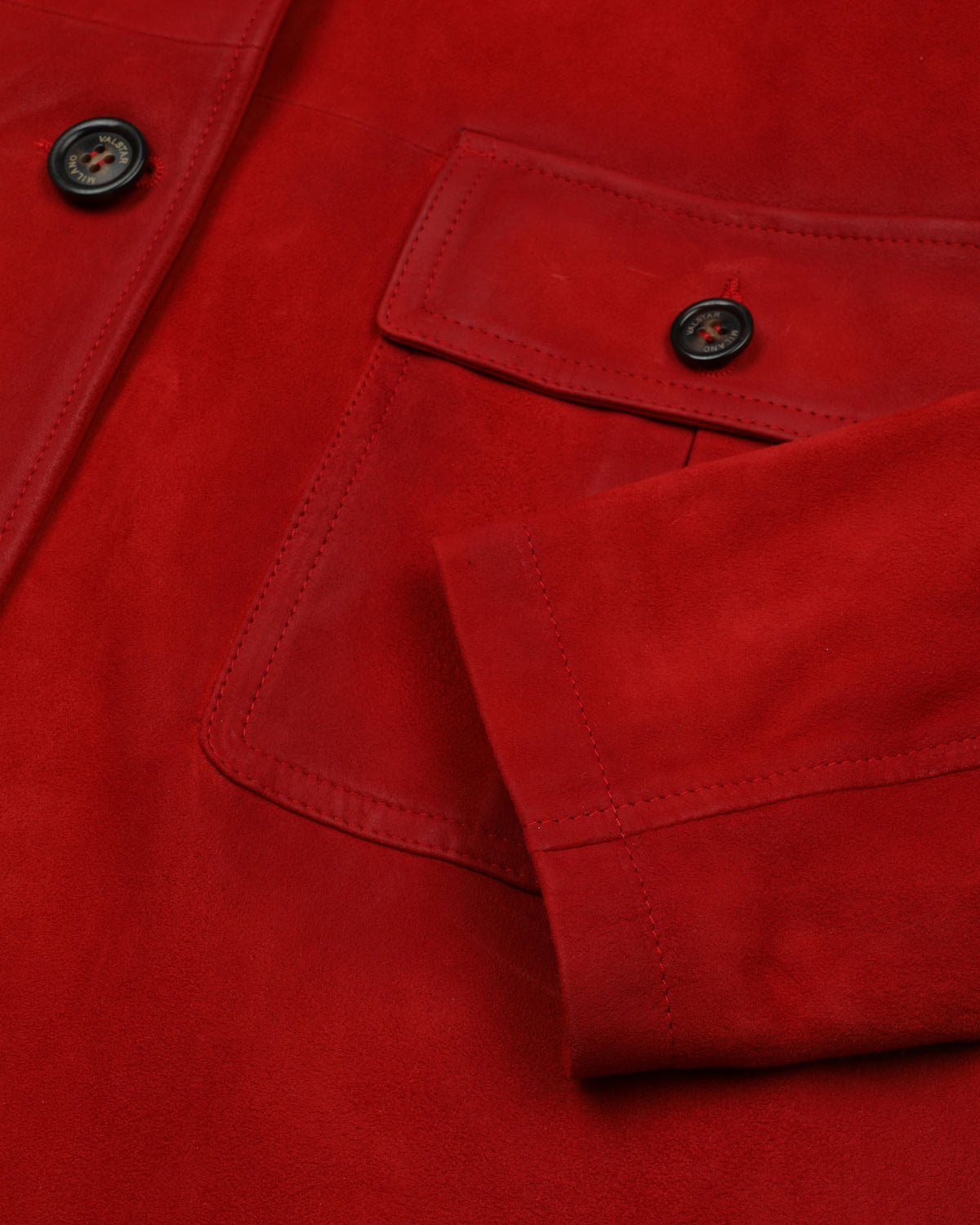 Trench in light suede effetto vintage, foderato. Rosso - Red