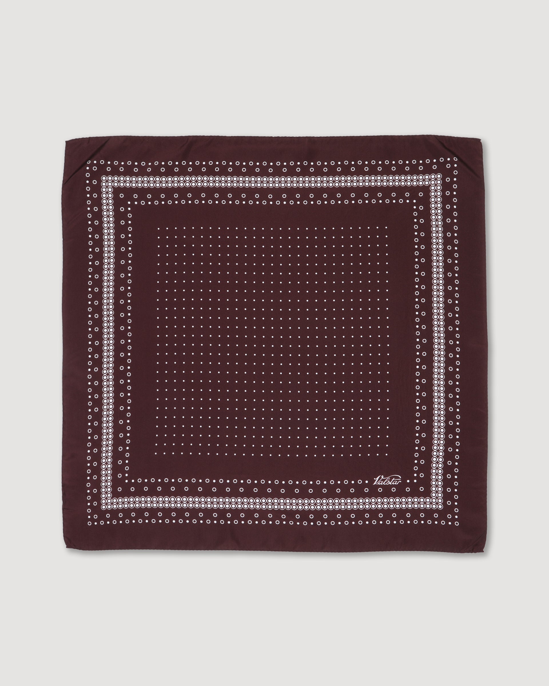 UNISEX-BANDANA STAMPATA FANTASIA CASHMERE IN SETA - Bordeaux