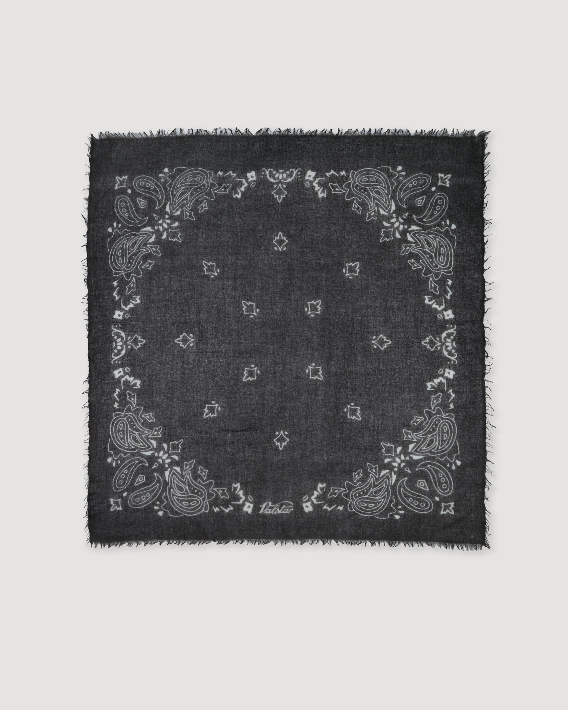 UNISEX-BANDANA STAMPATA IN CASHMERE - Antracite
