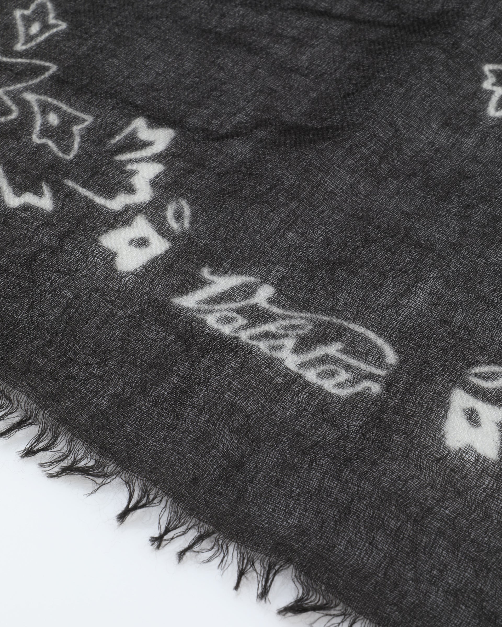 UNISEX-BANDANA STAMPATA IN CASHMERE - Antracite