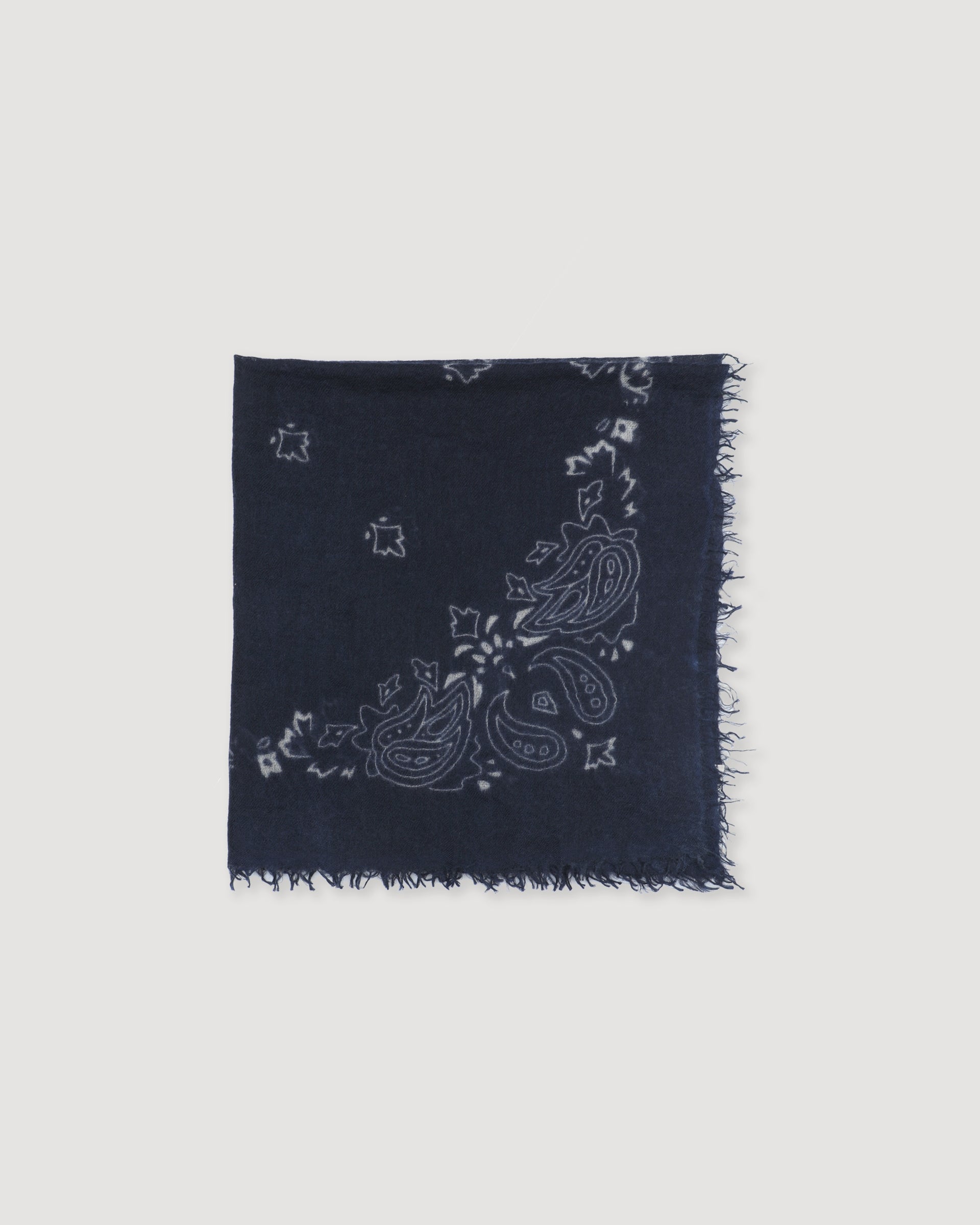 UNISEX-BANDANA STAMPATA IN CASHMERE - Navy