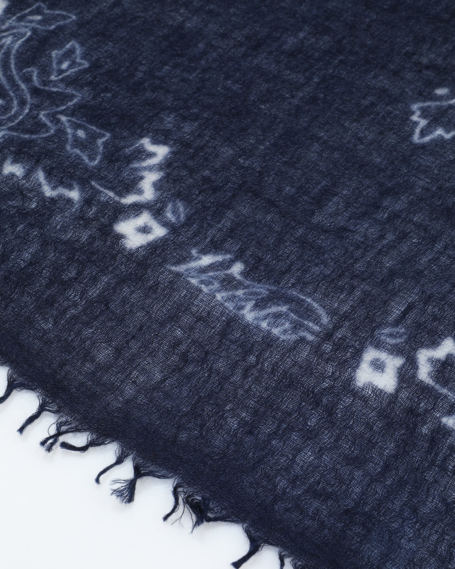 UNISEX-BANDANA STAMPATA IN CASHMERE - Navy
