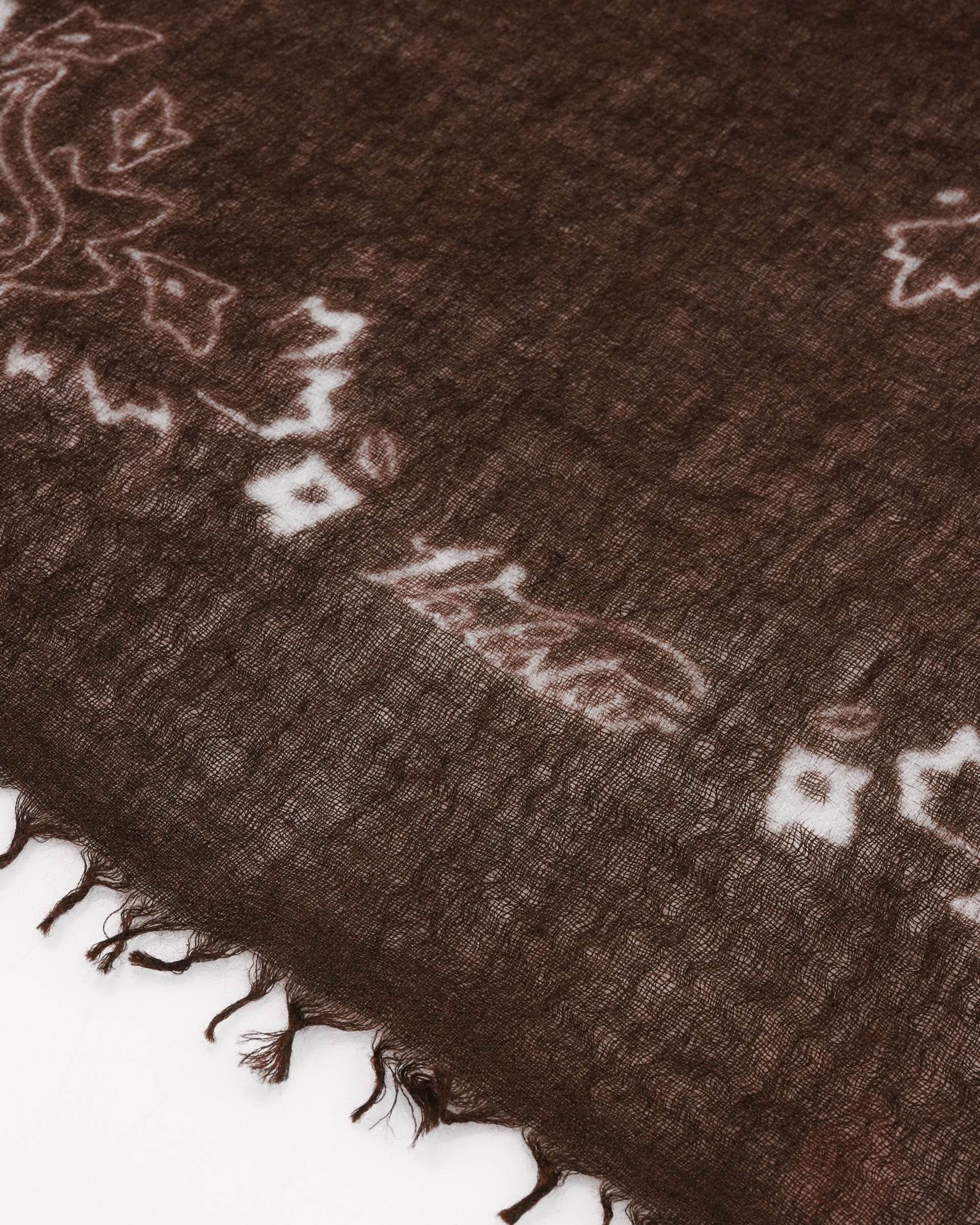 UNISEX-BANDANA STAMPATA IN CASHMERE - Marrone