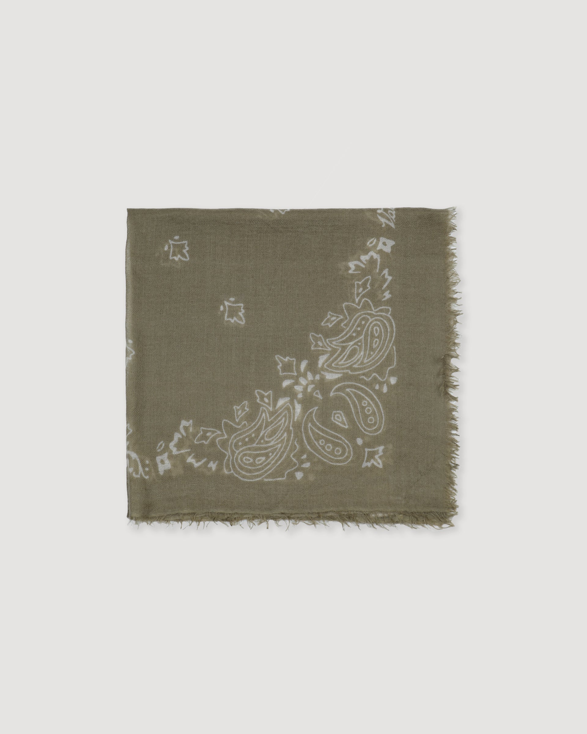 UNISEX-BANDANA STAMPATA IN CASHMERE - Militare