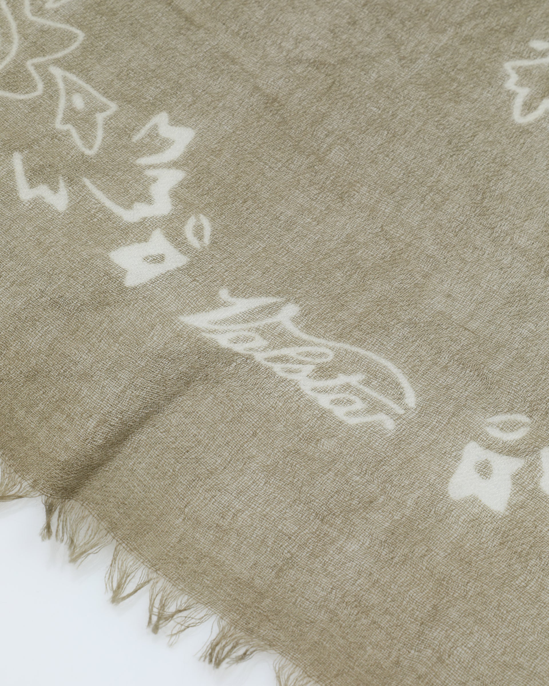 UNISEX-BANDANA STAMPATA IN CASHMERE - Militare